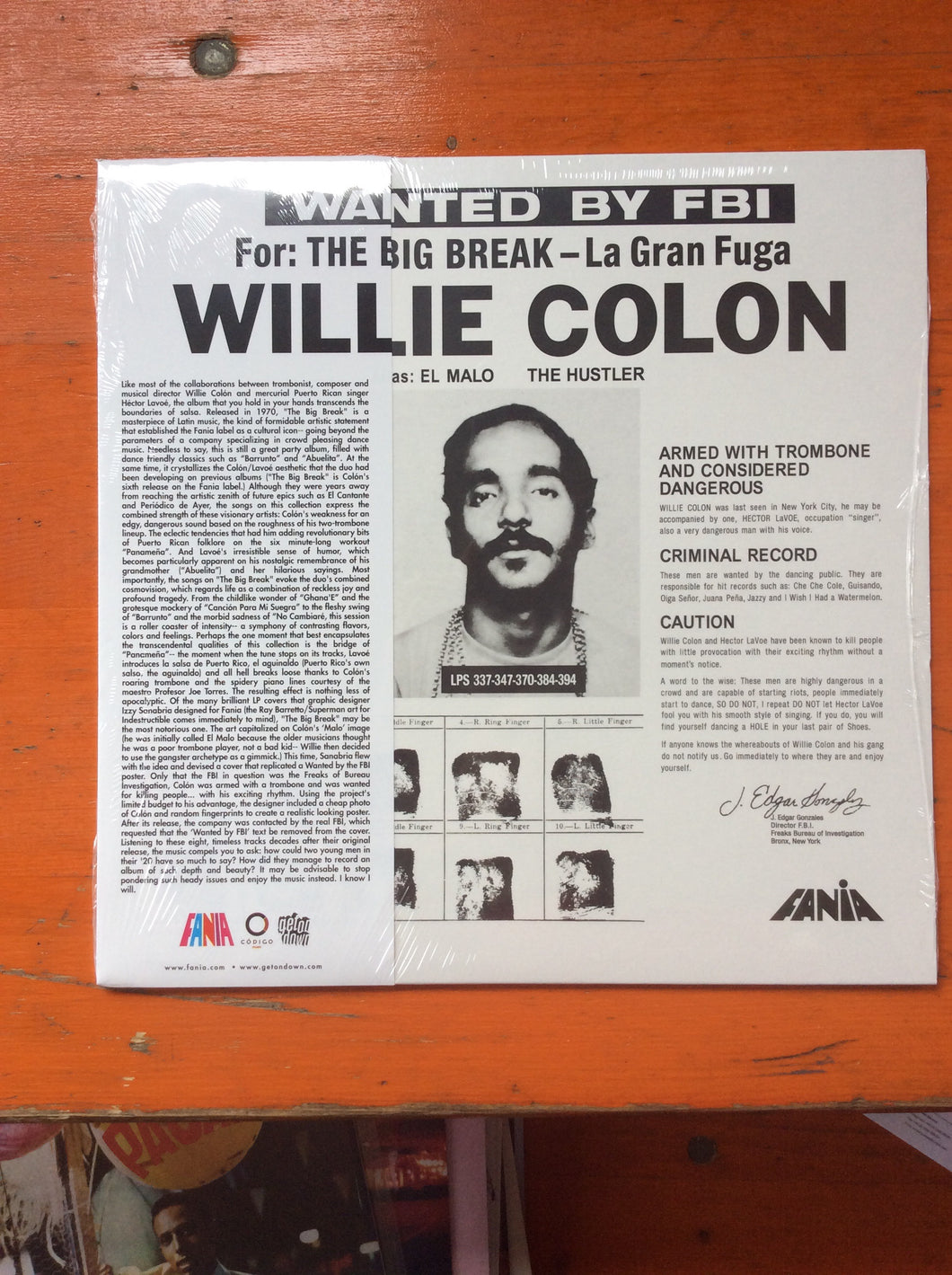 Willie Colon - Wanted By The Fbi/The Big Break (La Gran Fuga)